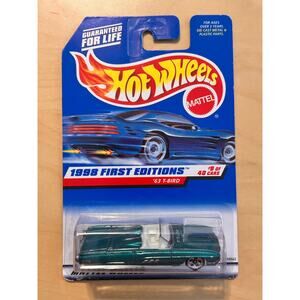 Hot Wheels 1998 First Editions 63 T Bird #9 Green Die Cast Car NIP